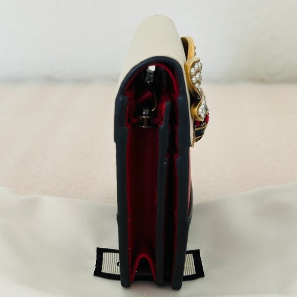 💯 Authentic Discontinued 🐝 GUCCI 🐝 Calfskin Queen Margaret Card Case Wallet - Picture 6 of 14